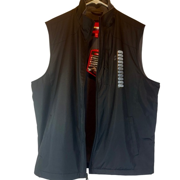 Izod Other - NWT IZOD Wind & Water-Resistant Men's XL Fleece Lined Vest Utility Pockets Warm